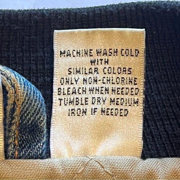 Disney Inc. Rare 90's Men's Mickey Mouse Blue and Tan Denim Varsity Jacket XL - Picture 5 of 13